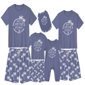 Short-sleeve top and shorts set Family Matching Short-Sleeve Tee & Shorts Set