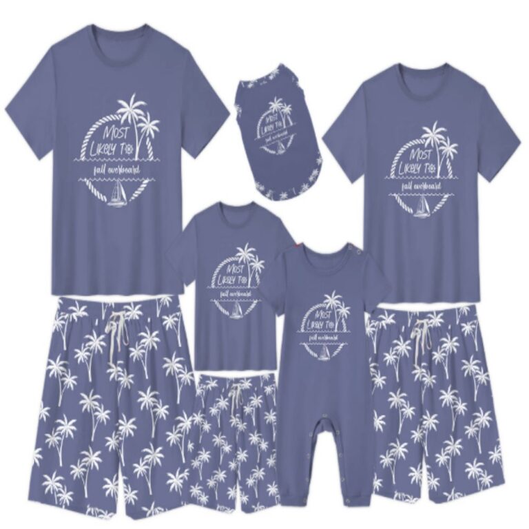 Short-sleeve top and shorts set Family Matching Short-Sleeve Tee & Shorts Set